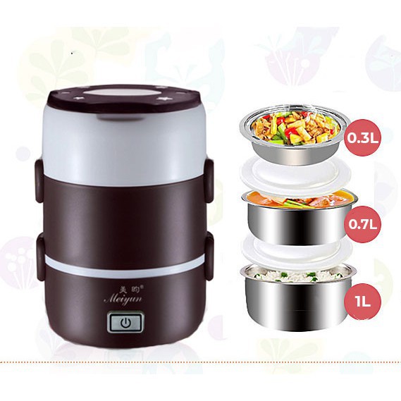 Hộp Cơm Giữ Nhiệt 3 Tầng - Hộp Cơm Thông Minh,Hâm Nóng,Lõi Inox 304