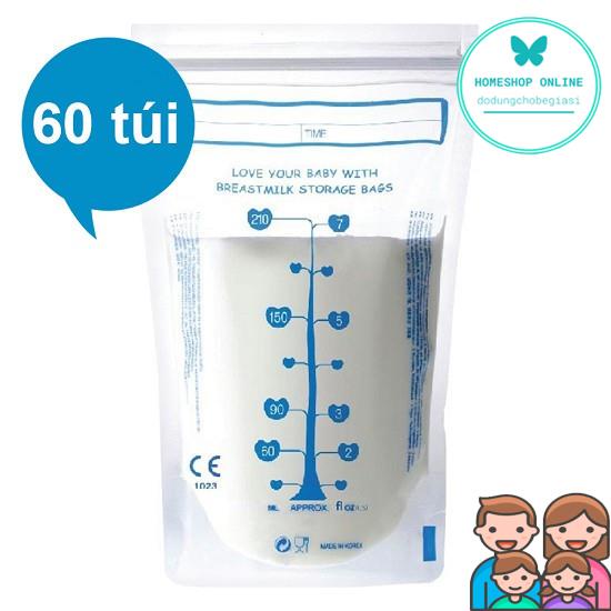 Hộp 30Túi trữ sữa Unimom Hàn Quốc 210ml không có BPA
