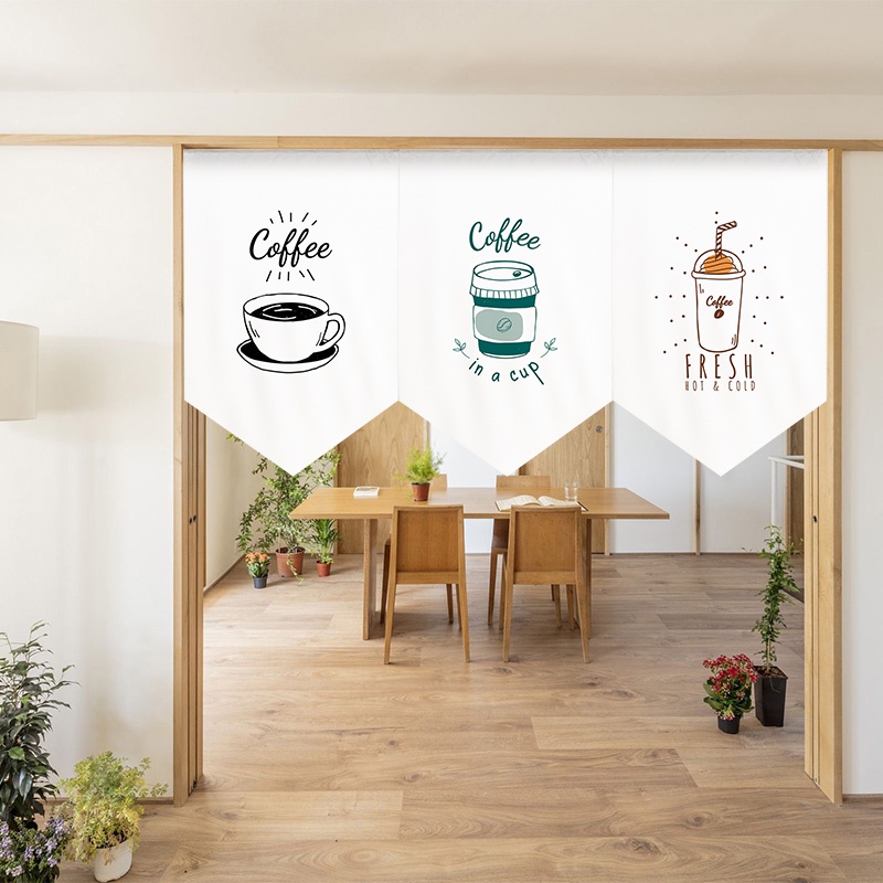 Rèm Cửa Ngắn Hình Tam Giác Phong Cách Nhật Bản Trang Trí Nhà Cửa