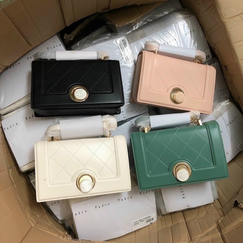 Túi P khoá đá xoáy size 22cm ảnh thật