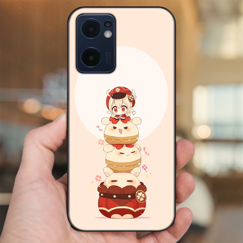 Ốp lưng Oppo Reno 7 5G viền đen in hình Klee Genshin Impact
