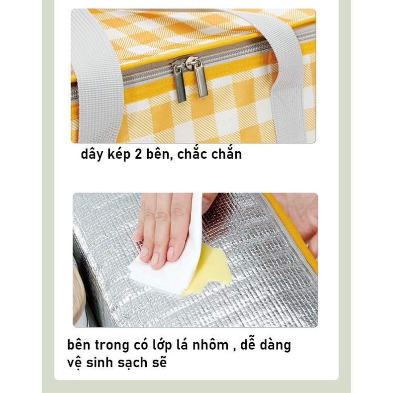 [Mới] Giỏ Vải Đựng Đồ Đi Picnic, Dã Ngoại Có Thể Xếp Gọn_ Họa Tiết CUTE