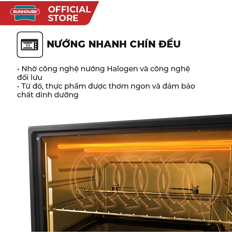 [Mã ELHADEV giảm 4% đơn 300K] Lò Nướng Mini SUNHOUSE 10L Đa Năng SHD4206