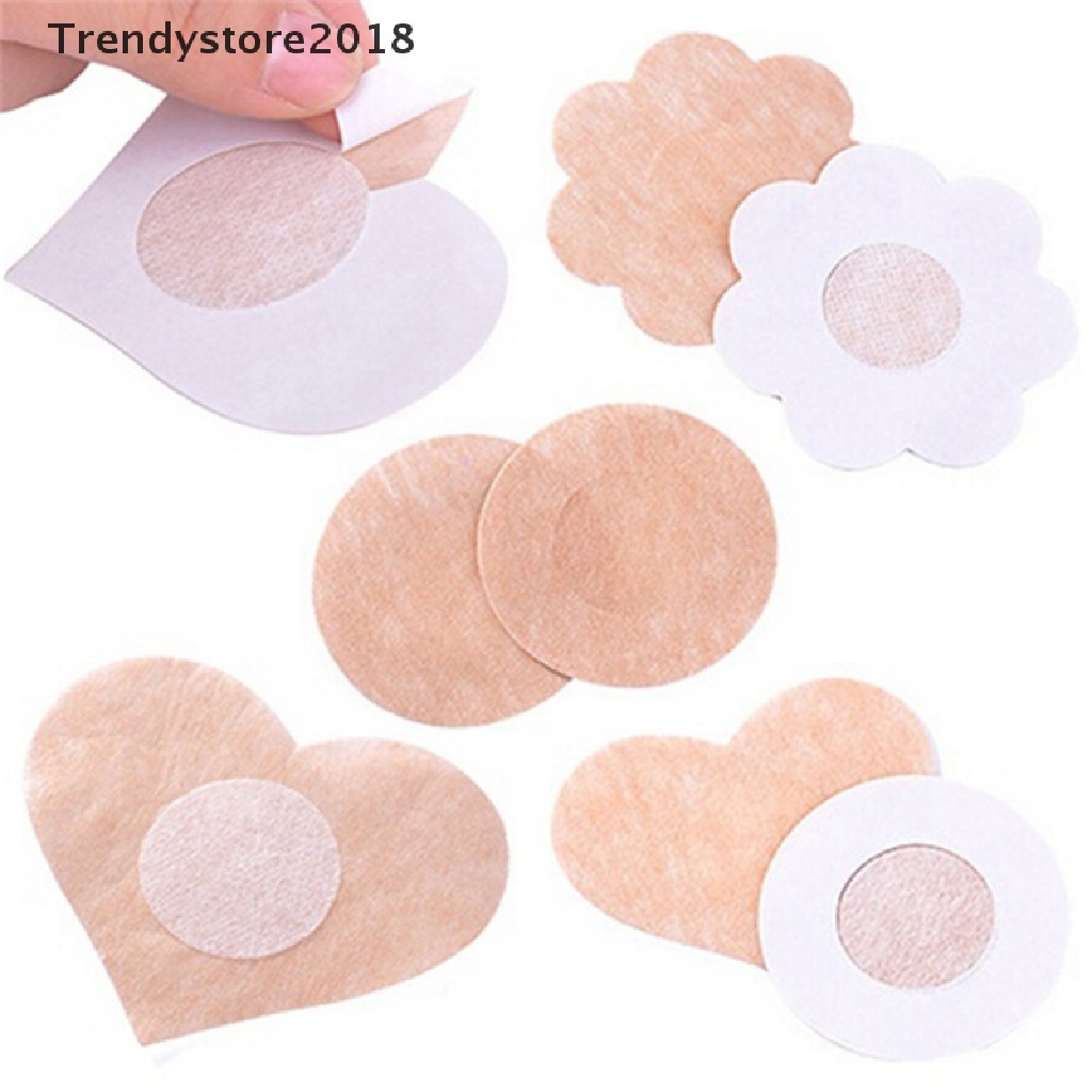 Set 10 miếng dán nhũ hoa hình trái tim xinh xắn thời trang 2018
