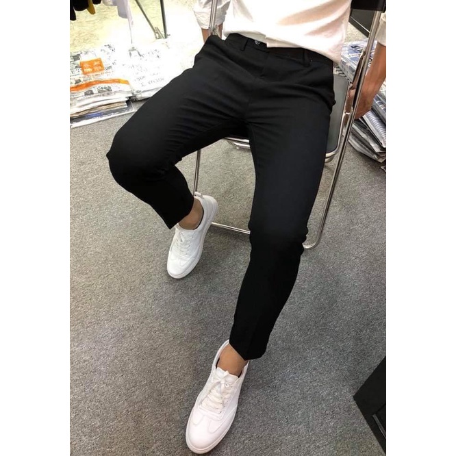 Quần Tây Âu Màu Đen Form Rộng Dễ Phối Đồ Dành Cho Nam