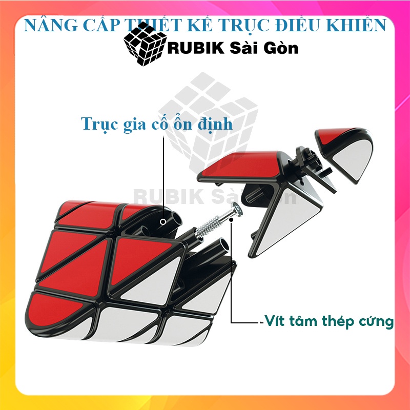 Rubik Biến Thể YuXin Black Kirin Rounded Pyraminx 3x3 Rubic Kim Tự Tháp Pha Lê Toy Đồ Chơi Tam Giác Đẹp Cho Bé