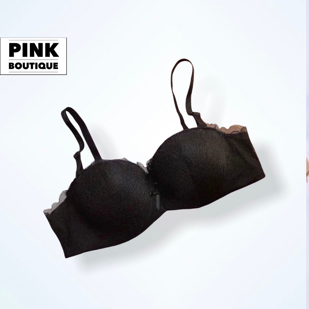 Áo Ngực Nữ Ren Đệm Cup Ngang Có Gọng Đính Nơ Mềm Mịn Quyến Rũ PINKBOUTIQUE AN8322