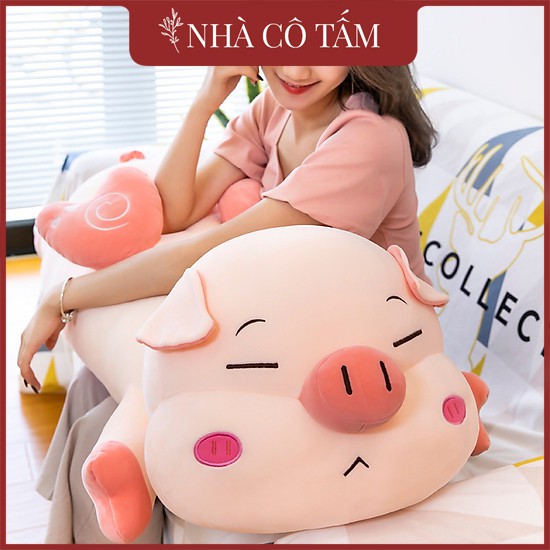 Thú Nhồi Bông Lợn Thiên Thần Hồng Có Cánh, Chữ Goodnight Vải Nhung Co Giãn Siêu Mềm Mịn (Video Ảnh Thật)