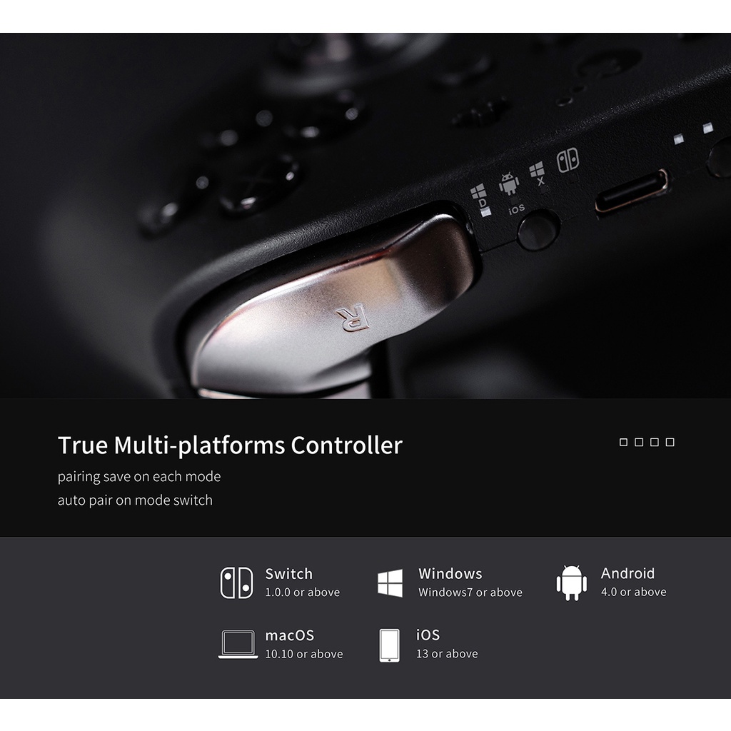 Tay Cầm Chơi Game Bluetooth Không Dây GuliKit KingKong 2 Pro Cho NS Switch Windows Android macOS iOS
