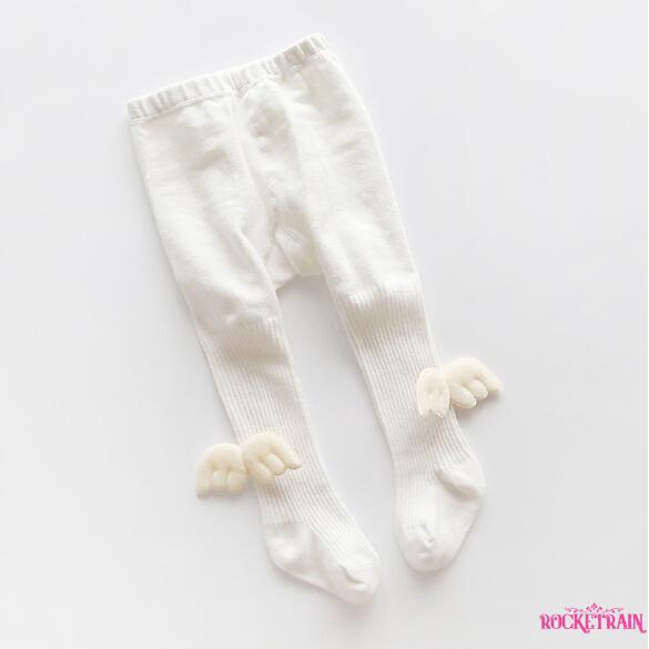 Quần vớ cotton mềm gắn đôi cánh thiên thần ấm áp xinh xắn dành cho bé gái