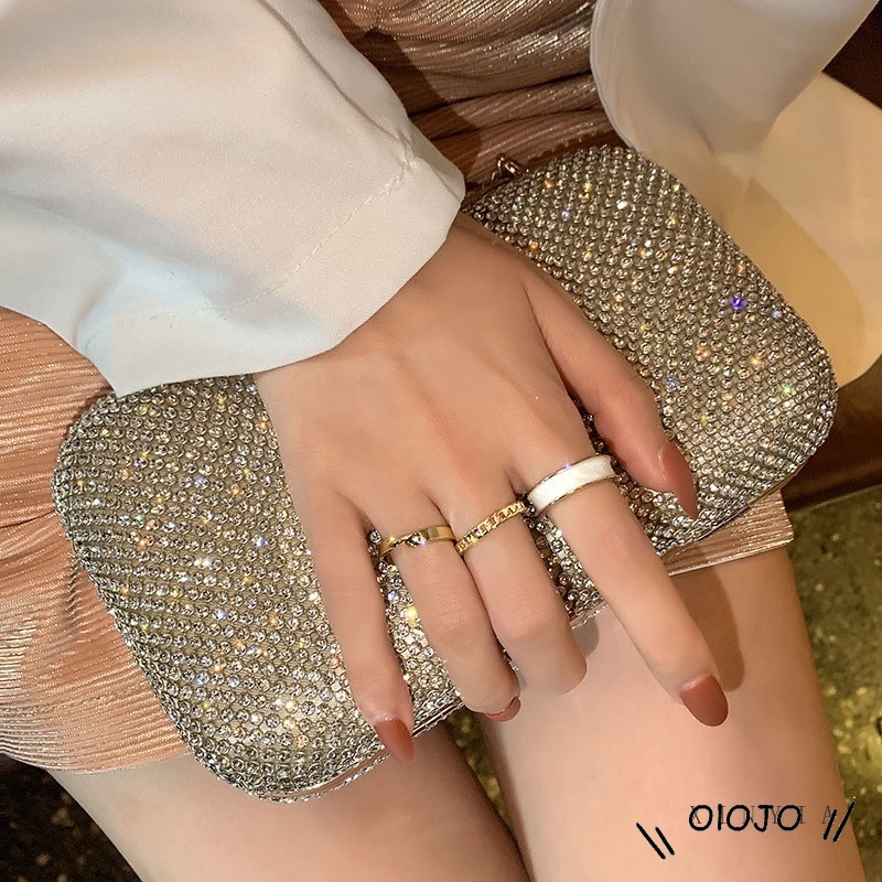 Set 3 Nhẫn Kim Loại Đơn Giản Thời Trang Phong Cách Hàn Quốc Cho Nữ