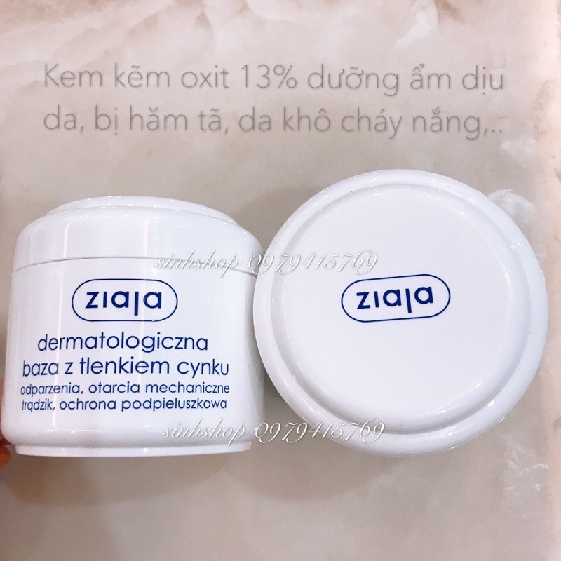 Kem Ngừa Hăm Tã Ziaj dermatological -Kem kẽm Oxit 13% dưỡng ẩm 80ml hàng nội địa balan