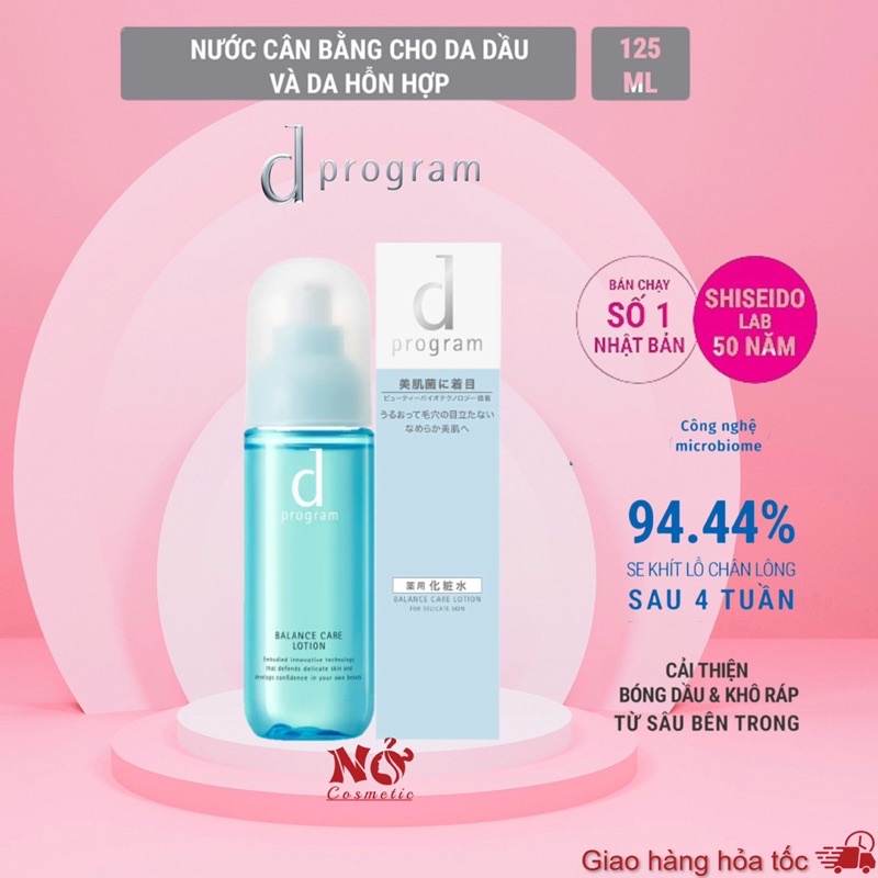 Nước cân bằng cho da dầu/hỗn hợp nhạy cảm Dprogram Microbiome Balance Care Lotion 125ml