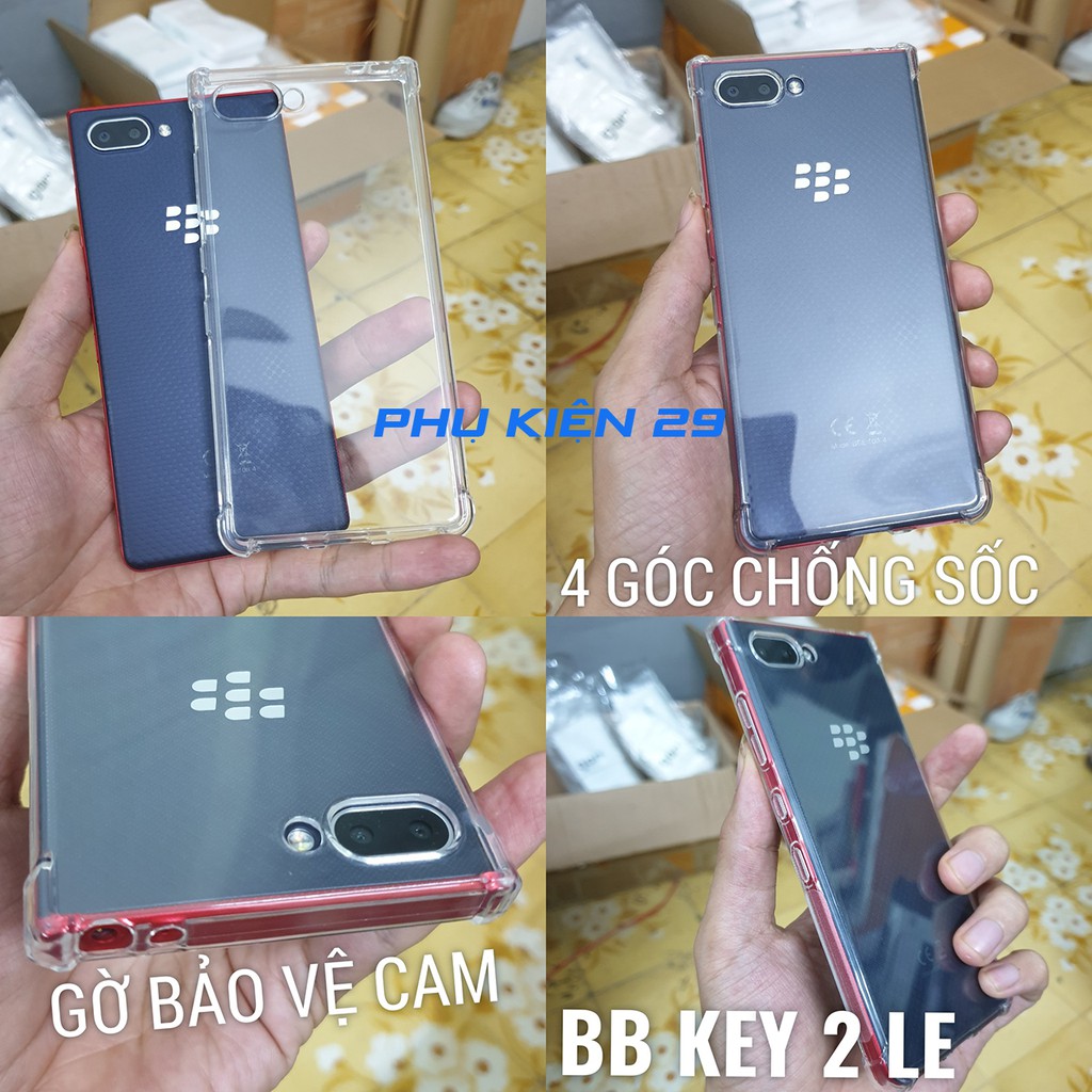 [Blackberry Key2 LE/Key 2 LE] Ốp lưng silicon trong chống sốc cao cấp