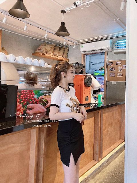 Chân váy dây rút hàng QC