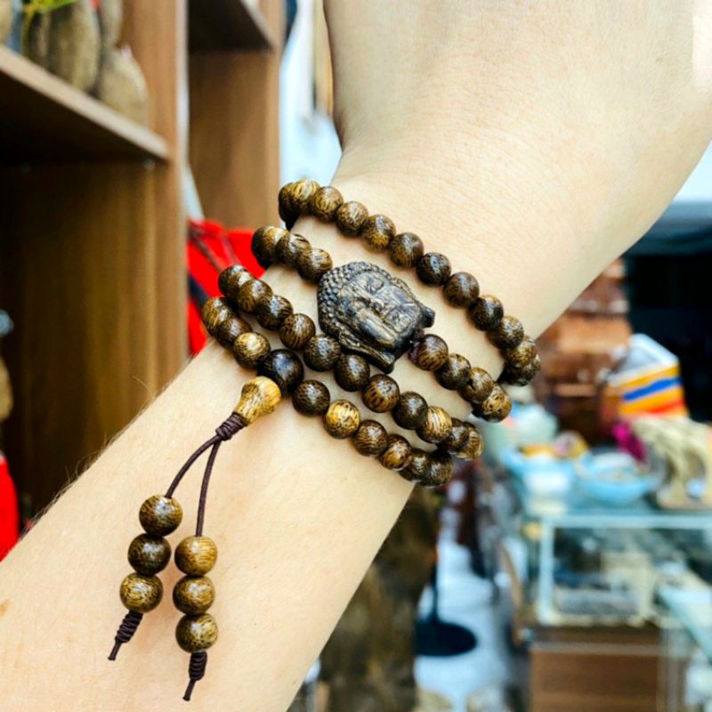 Vòng Tay Trầm Hương 108 Hạt Mix Chamr Trầm Tốc Tặng Kèm Hộp Gấm - N95 | BigBuy360 - bigbuy360.vn