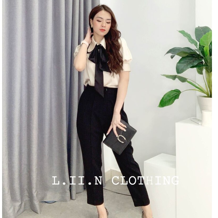Quần baggy nữ cạp cao Linbi đủ màu, đủ size, thiết kế basic, kiểu dáng công sở Liin clothing Q3220 | BigBuy360 - bigbuy360.vn