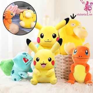 Pokémon Plush Doll Picachu/Bulbasaur/Charmander/Psyduck Soft Cartoon Figure Toy Small Cushion Ornament for Kids Adult