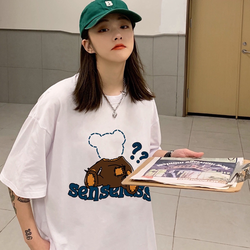 NRVP Áo Thun Cotton Tay Ngắn Cổ Tròn Màu Trơn Thời Trang Dành Cho Nữ