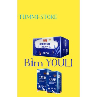 Bỉm YOULI dán/quần S56/M46/L42/XL40/XXL36/XXXL34