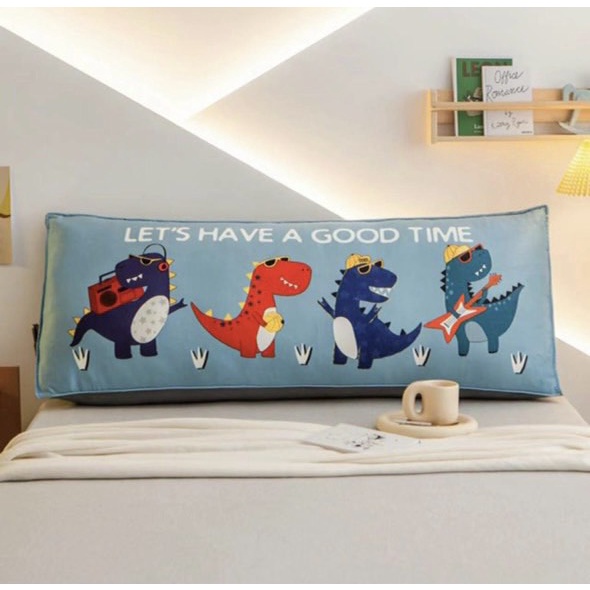 Gối tựa đầu giường gồm vỏ và ruột,in nhiều họa tiết-gồm 2 kích thước 1m5/1m8