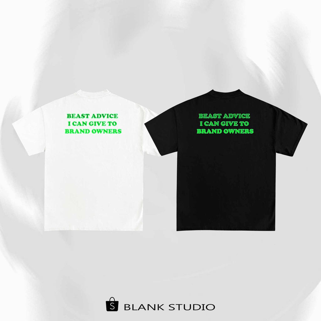 BLANK | Áo Thun 420 Tay Lỡ Unisex - Đen/Trắng Cổ Tròn