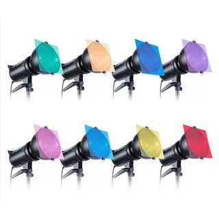 Bộ gel 8 màu chuyên nghiệp 30x30cm dành cho đèn studio, đèn led loai chịu được nhiệt cao