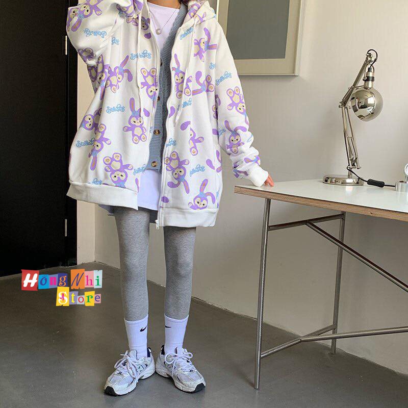 Áo Khoác Hoodie Zip 3D Oversize Ulzzang Unisex Loang Màu Hoạ Tiết Dáng Rộng - MM