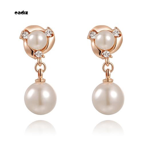 Bông tai mạ vàng 9K đính ngọc trai giả thời trang