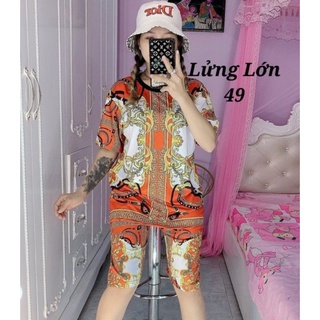 Set lửng thun lạnh 3D chất 4 chiều quần có túi