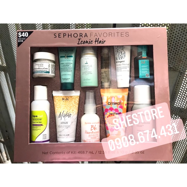 (Tách set Sephora) Set chăm sóc tóc Iconic Hair