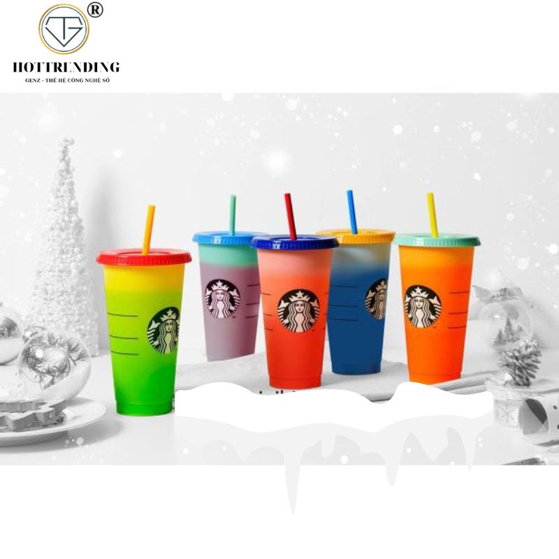 Cốc Nước, Ly Nước Đổi Màu Nữ Thần Starbuck 720ml