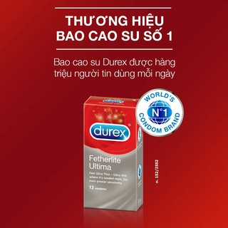 Bộ 1 Bao Cao Su Durex FETHERLITE (12 Bao/Hộp) + 1 BCS Durex INVISIBLE (10 Bao/Hộp)