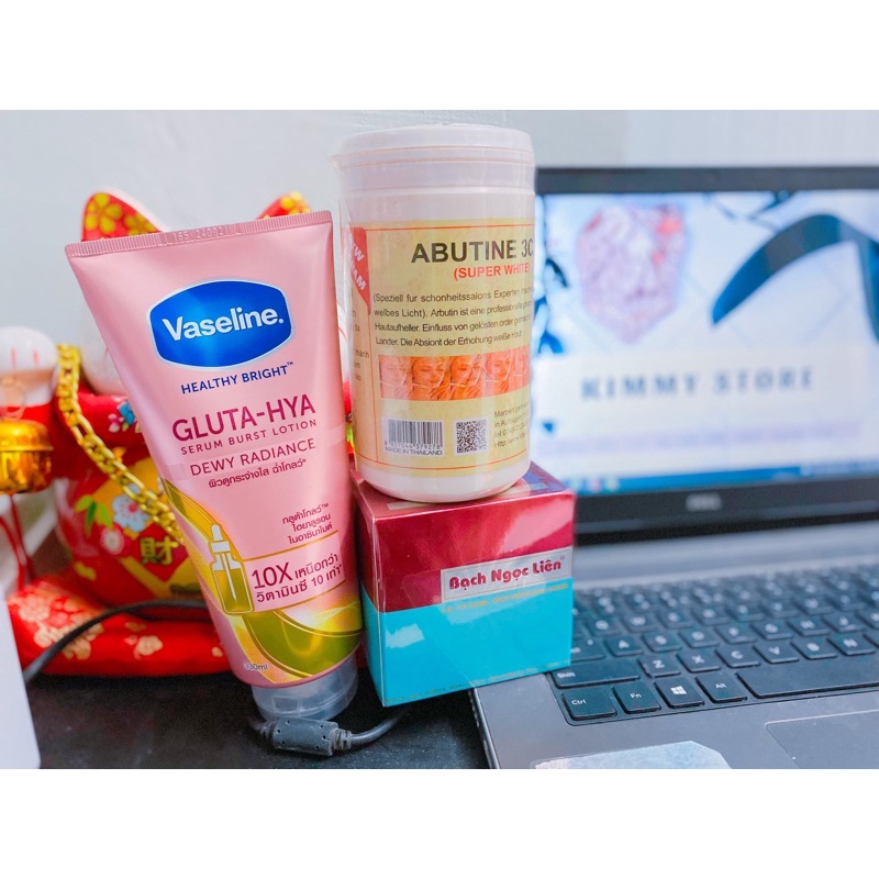 combo bạch ngọc liên + Vaseline gluta hya + abutine 3c3 500g