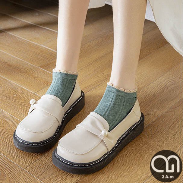 Tất Vớ Cổ Ngắn Nữ Họa Tiết Ren Nhiều Màu Thời Trang Unisex Style Hàn Quốc