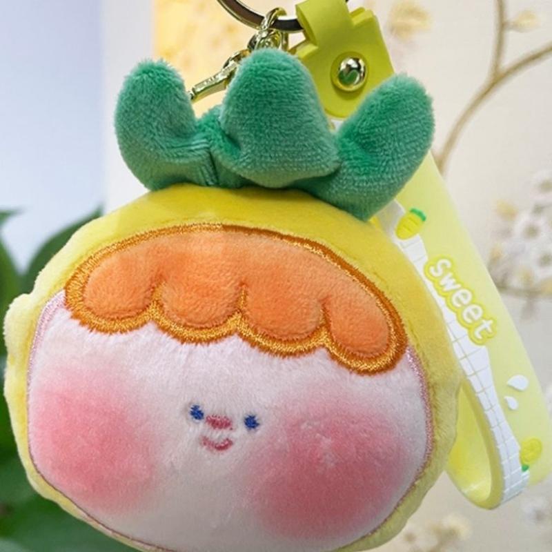 Móc Khóa Bông Mặt Bé Ú Siêu Dễ Thương. Móc Khóa Balo Cute Nhiều Hình Cho Nữ