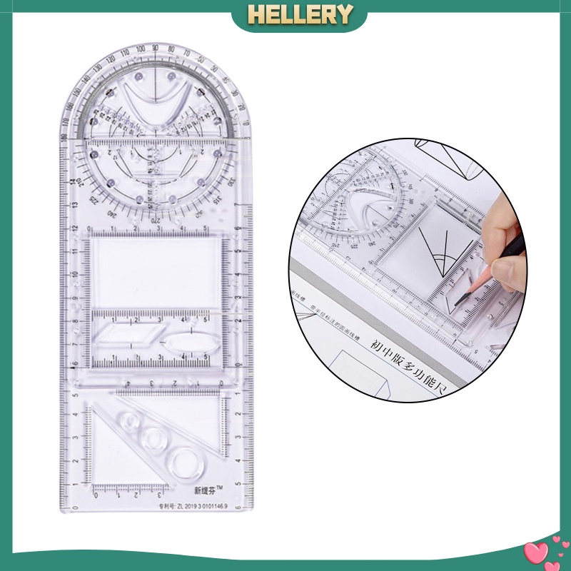 Thước Kẻ Hình Học 3D Đa Năng Thông Dụng Cho Trường Học