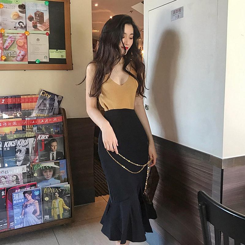 SẴN HÀNG- Chân váy xẻ, chân váy đuôi cá hàng Quảng Châu