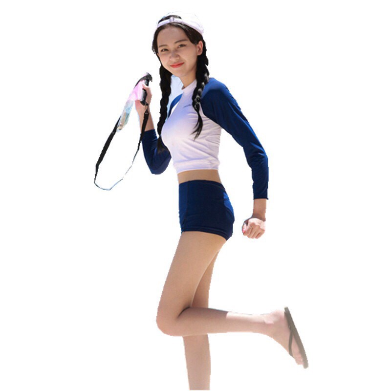 Đồ Bơi Nữ Mới Nhất 2020 - Áo bơi dài tay dáng CROPTOP | Zazi Bikini ZB316 | BigBuy360 - bigbuy360.vn