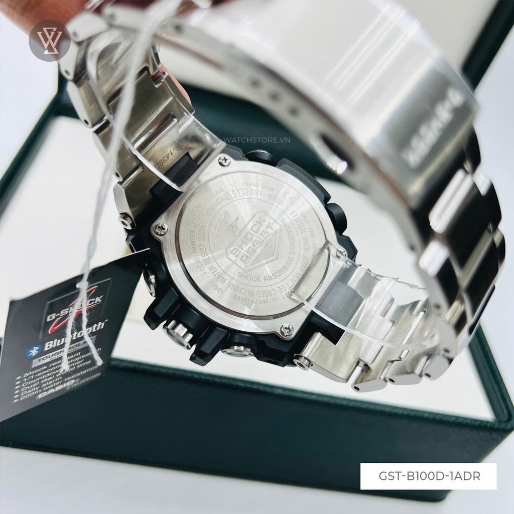 Đồng Hồ Điện tử Nam Casio G-Shock WATCHSTORE GST-B100D-1ADR Thiết Kế Mặt Kính Khoáng Tròn 53.8mm Phong Cách Lịch Lãm