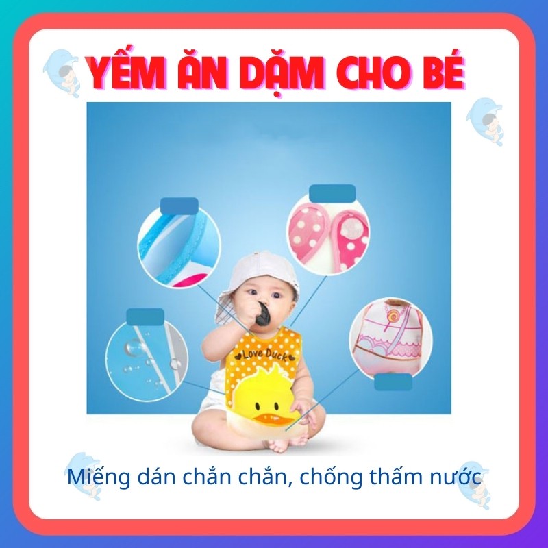 Yếm Ăn Dặm Có Máng Chống Thấm Nước Giúp Bé Ăn Dặm Dễ Dàng, Mẹ Nhàn Hơn