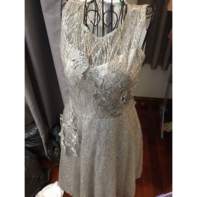 Đầm nhũ xám ánh. Eo 72-74 | BigBuy360 - bigbuy360.vn