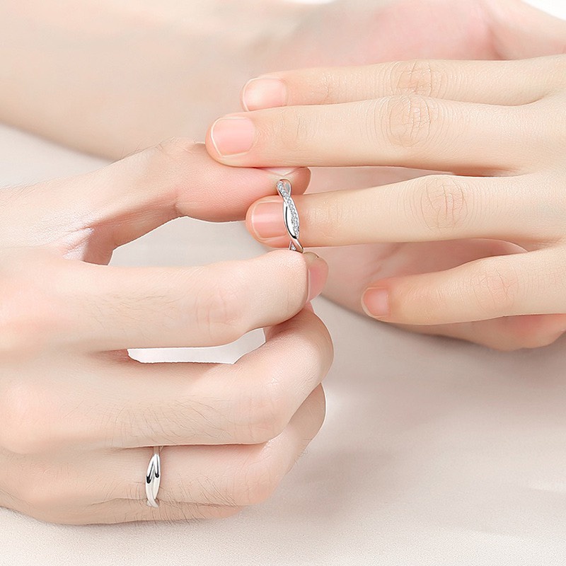 Nhẫn Đôi Bạc Dreamsilver Be Together Chỉnh Được Size ND019