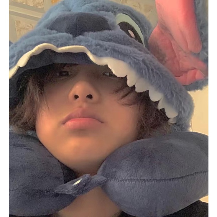 Gối cổ có mũ hình gấu bông Stitch - Lio and Stitch Disney