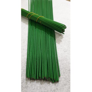 10 Cây kẽm bọc nhựa là thân hoa sáp, hoa giấy 40cm
