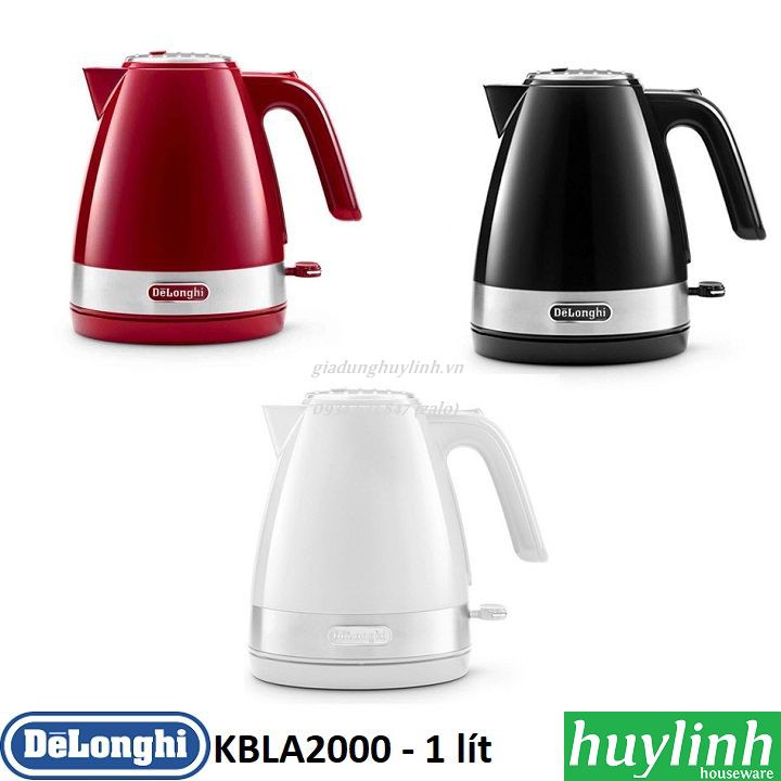 [Mã 44ELSALE2 giảm 7% đơn 300K] Ấm đun nước siêu tốc Delonghi KBLA2000 - 1 lít