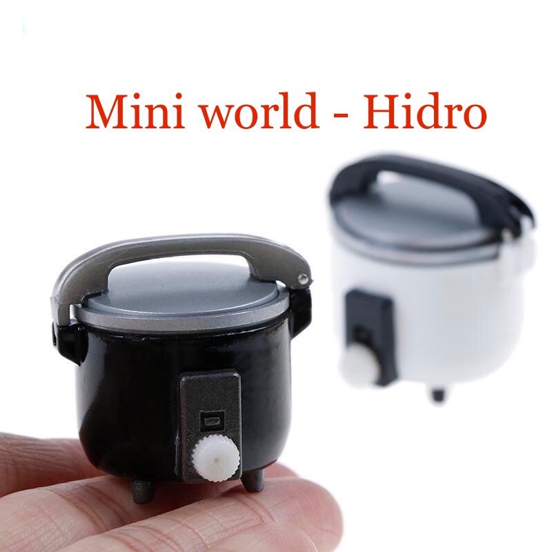 Nồi cơm điện dùng cho búp bê. Miniature. Đồ dùng nhà bếp tí hon cho búp bê.