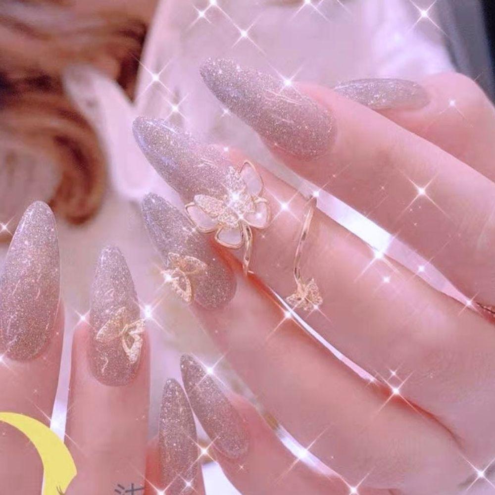 Phụ Kiện Trang Trí Móng Tay Hình Nơ Bướm 3D Thời Trang Dành Cho Nữ