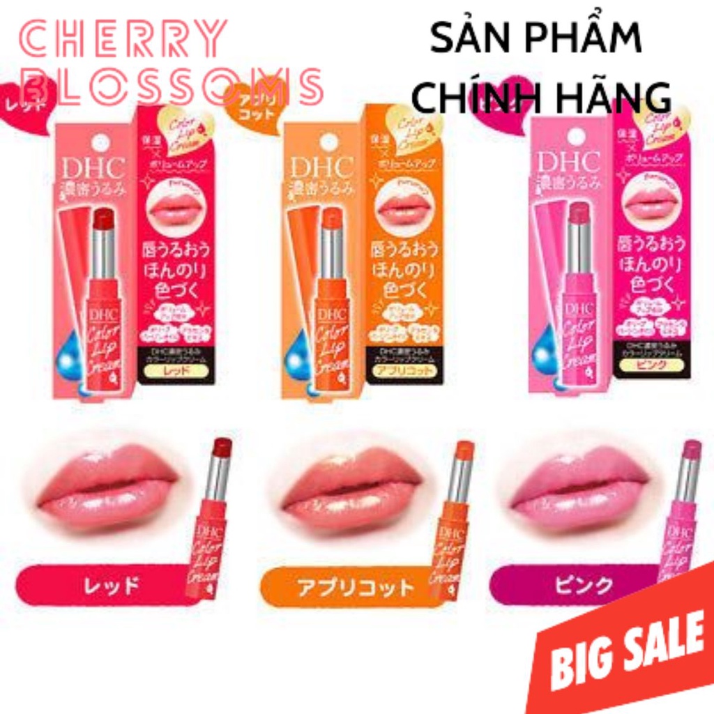 Dưỡng mÔI DHC Nhật Bản 4 (Màu cam, hồng, đỏ, không màu) CHERRY CHERRY