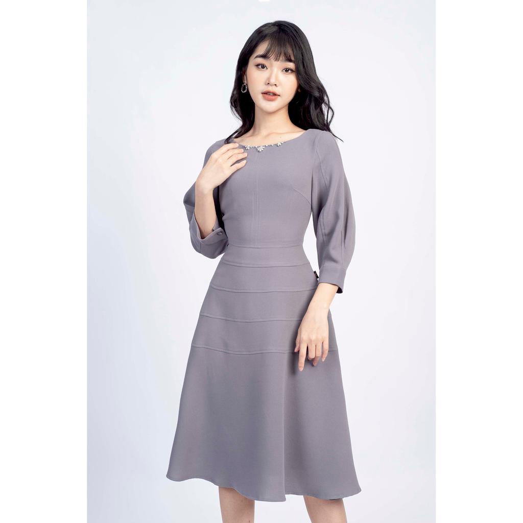 Đầm dáng xòe, cổ tròn MMOutfit M-DA060621273